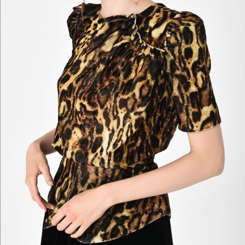 Isabel marant Udell leopard print velvet top